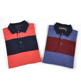 man polo shirt cotton slub yarn dyed